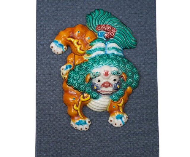 送料無料】台湾 台湾の伝統工芸の美しさ、焦智陶象嵌仙瑞卓上装飾