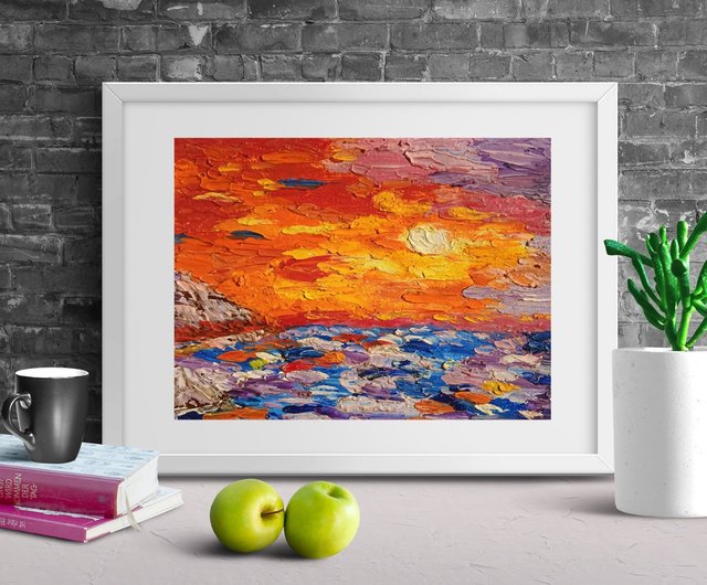 送料無料 30%OFF】ロシア 抽象的な油絵明るい絵画海の気分オイル