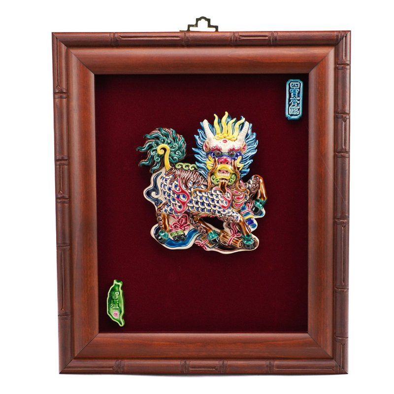 送料無料 20%OFF】台湾 台湾の国宝「交趾陶」開運装飾壁飾り～Lサイズ