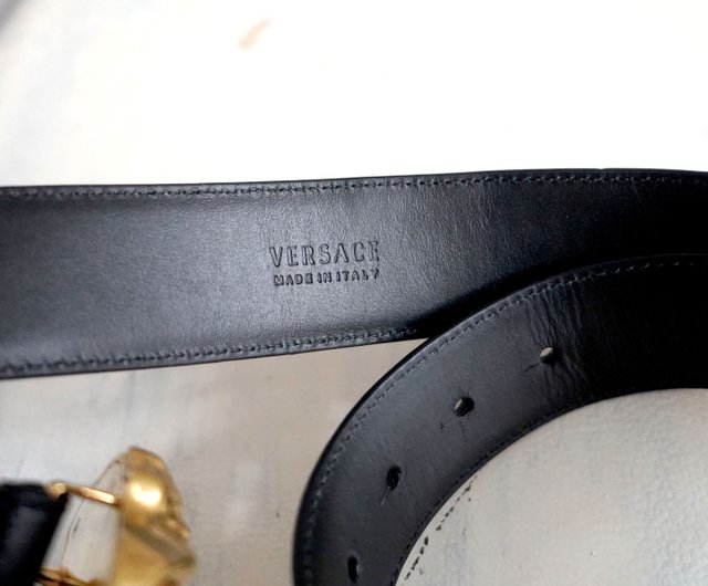 5%OFF】香港 新品 VERSACE イタリア製 ブラック ゴールドメドゥーサ