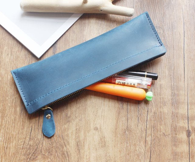 15%OFF】本革 クレイジーホースレザー ペンケース ペンホルダー 筆箱