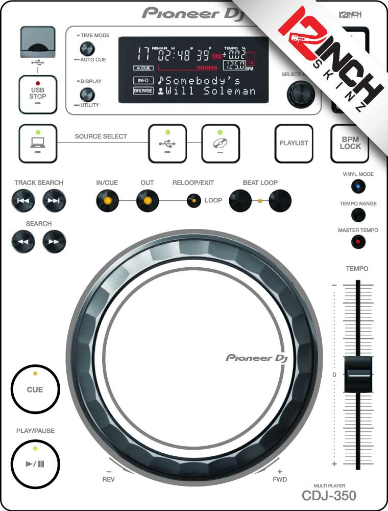Pioneer CDJ-350 Skinz (PAIR) - Colors - 12inchSkinz