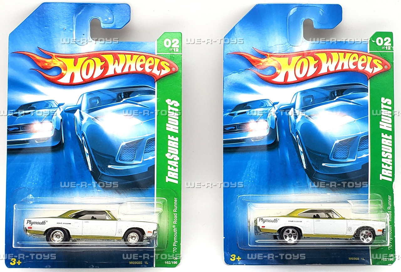 Hot Wheels Lot of 2 '70 Plymouth Road Runner Car 2/12 Treasure