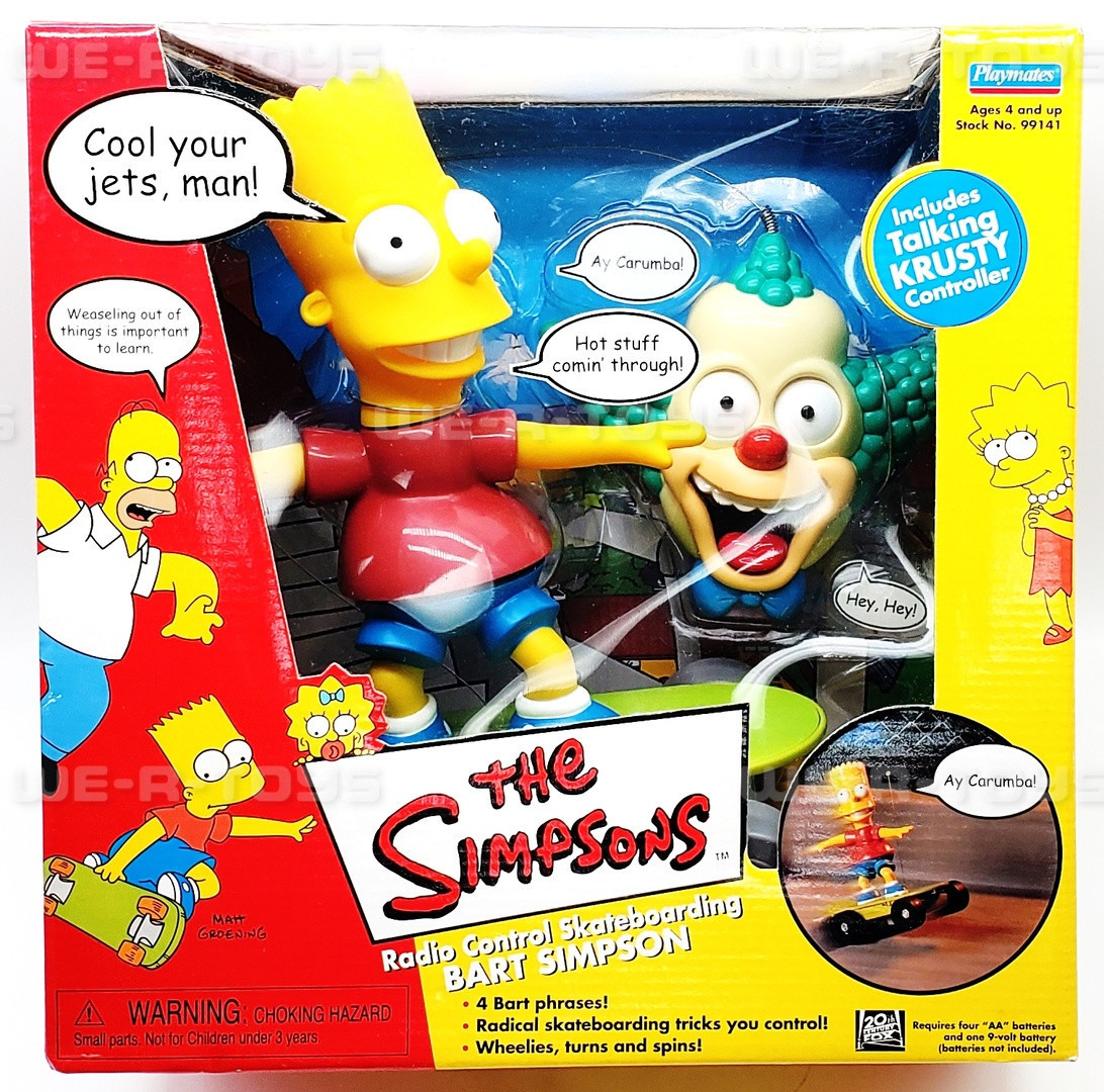The Simpsons Radio Control Skateboarding Bart Simpson W/ Krusty