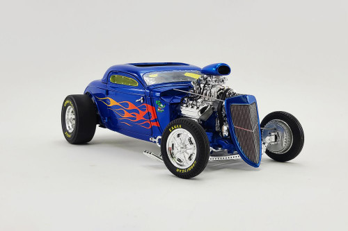 1934 Rat Fink Hot Rod Blown Altered Coupe, Blue - Acme 18965 - 1