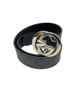 GUCCI(グッチ) / タイガーヘッドバックル/ベルト/レザー/BLK/メンズ