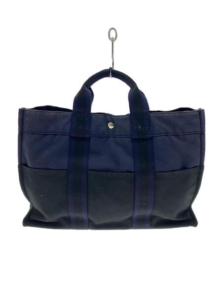 HERMES(エルメス) / トートバッグ/フールトゥ/バイカラー/BLK/無地