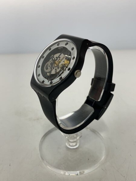 SWATCH(スウォッチ) / クォーツ腕時計/アナログ/ラバー/SLV/BLK