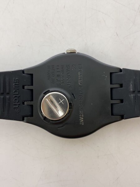 SWATCH(スウォッチ) / クォーツ腕時計/アナログ/ラバー/SLV/BLK