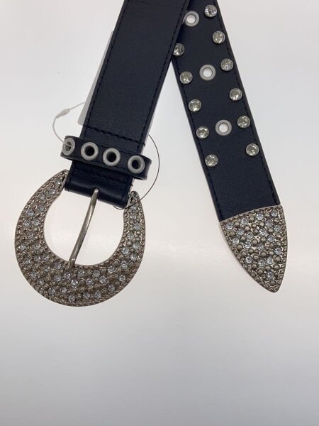 BEAMS(ビームス) / FUTURE ARCHIVE/RHINESTONE BELT/ベルト/レザー/BLK