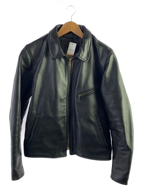 VANSON(バンソン) / シングルライダースジャケット/38/レザー/BLK/無地
