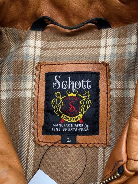 Schott(ショット) / トラッカージャケット/ボールチェーン/L/牛革/BRW