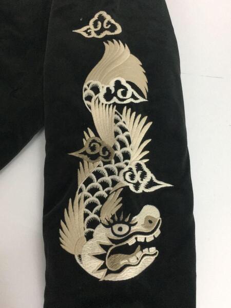 PHERROW'S(フェローズ) / スカジャン/M/ブラック/ベロア/匠/別珍/夢想