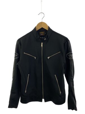 VANSON(バンソン) / シングルライダースジャケット/38/レザー/BLK/無地