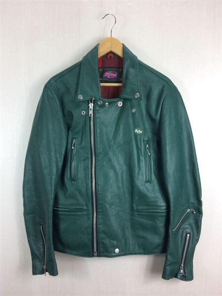 ROTAR(ローター) / ダブルライダースジャケット/L/牛革/GRN/グリーン
