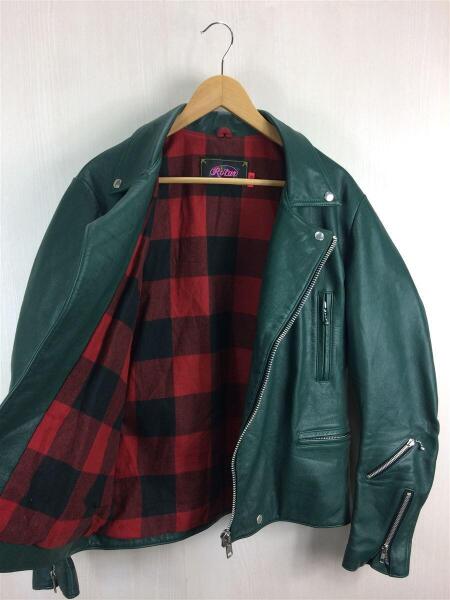 ROTAR(ローター) / ダブルライダースジャケット/L/牛革/GRN/グリーン