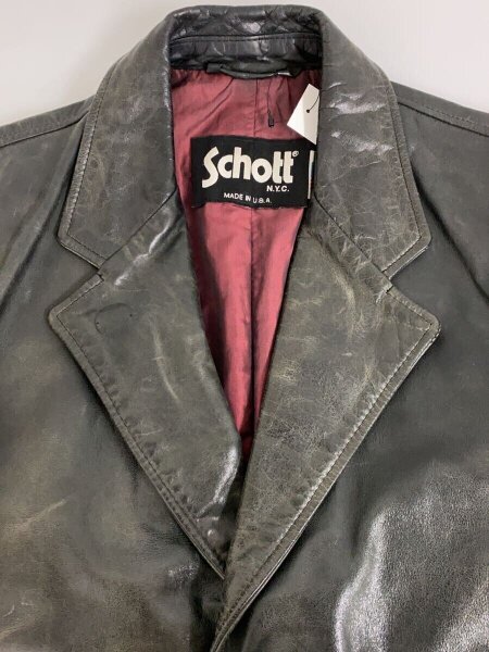 Schott(ショット) / 3Bレザーテーラードジャケット/レザージャケット/S