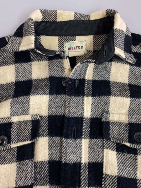 Melton(メルトン) / 60～70s/CPOシャツ/ウール/BLK×WHT/チェック