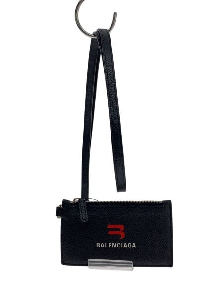 BALENCIAGA(バレンシアガ) / レザーカードケース/レザー/BLK/プリント