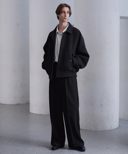 CLEL | 【CLEL】Wool Blend Tech Melton 2Way Blouson / ウール