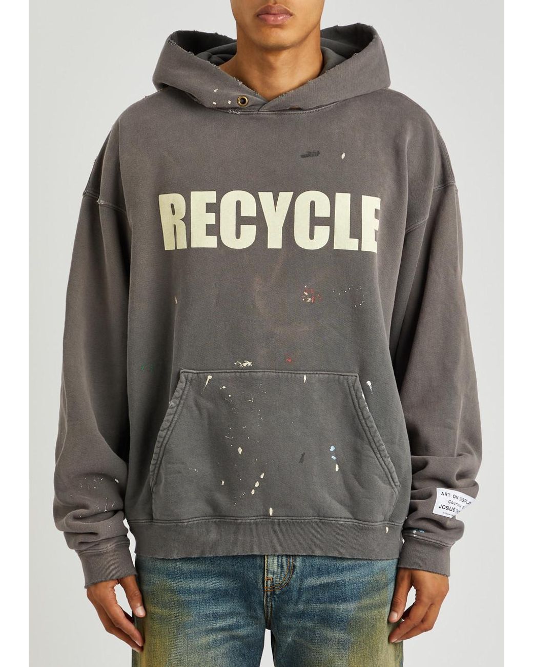 GALLERY DEPT. 90s Recycle Hooded Cotton Sweatshirt in Gray for Men