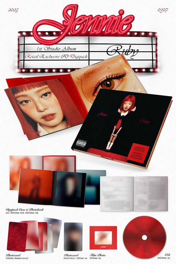 JENNIE (ジェニー/BLACKPINK) 初のソロフルアルバム『Ruby』2025年3月
