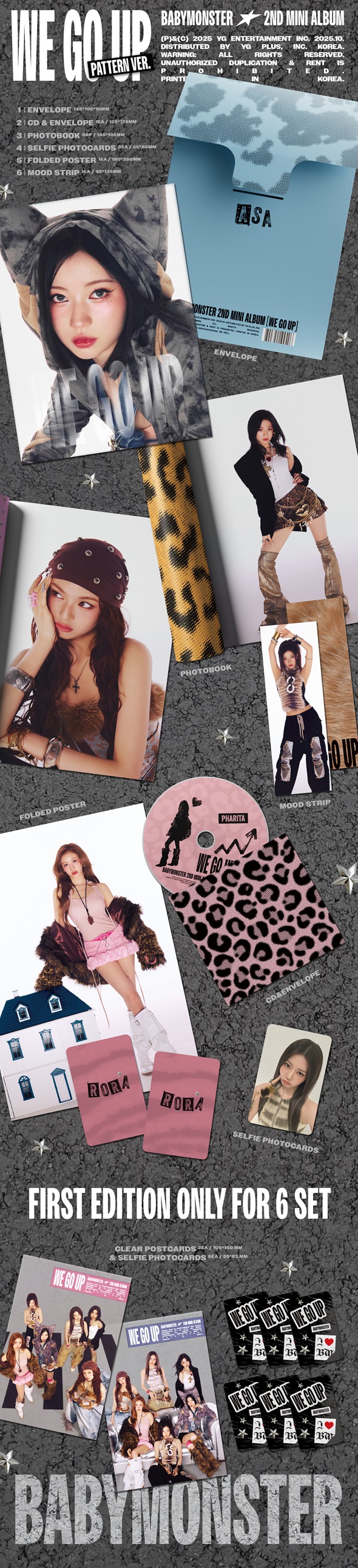 BABYMONSTER セカンドミニアルバム『WE GO UP』限定特典付きで発売