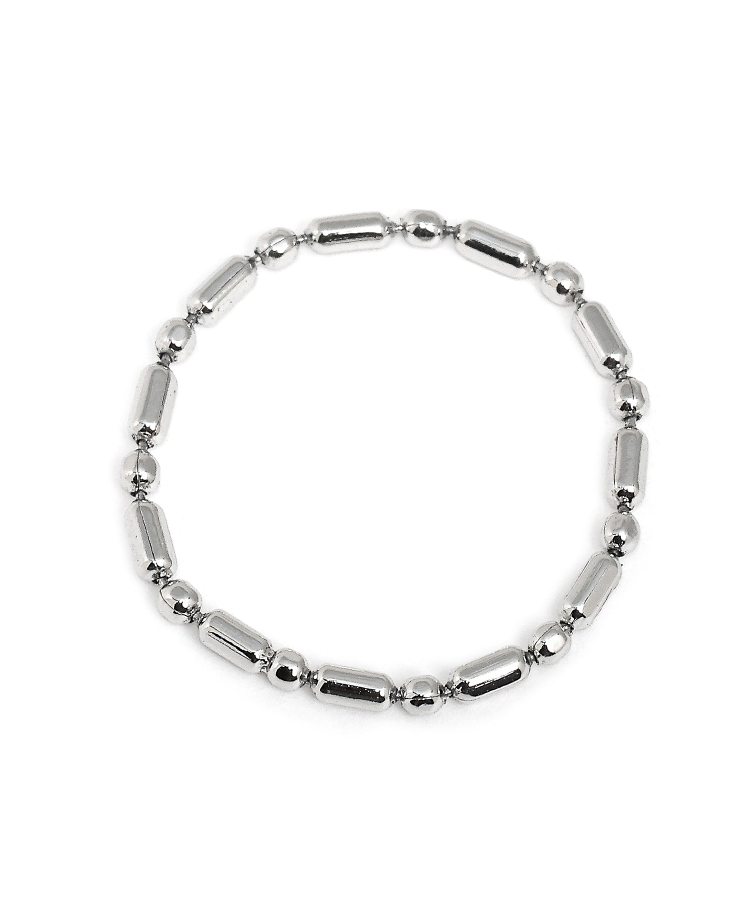 シルバー]MIXボールチェーンリング