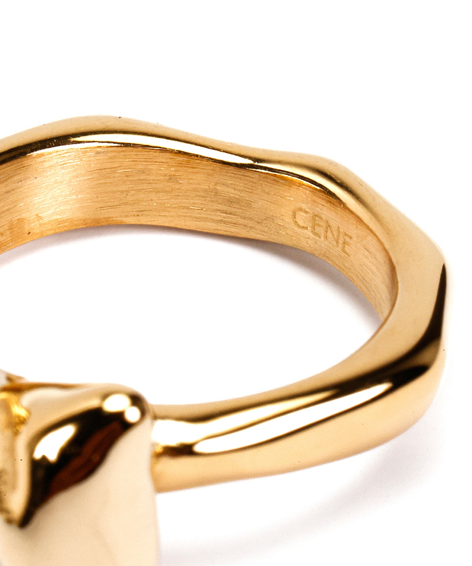 ゴールド]ロックリボンリング