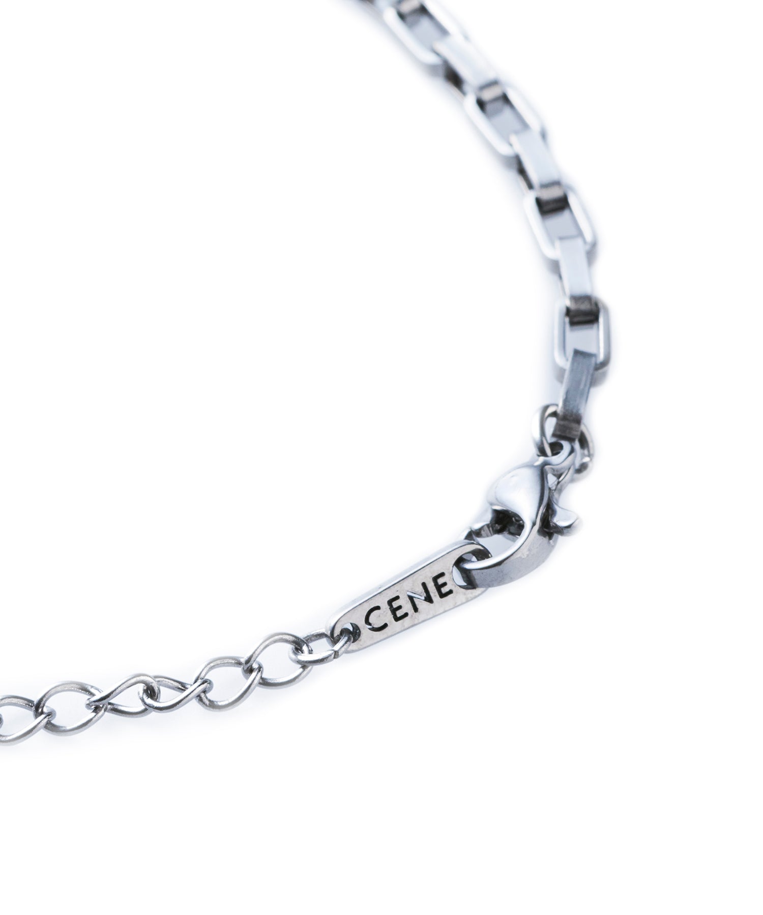 シルバー]スクエアチェーンブレスレット