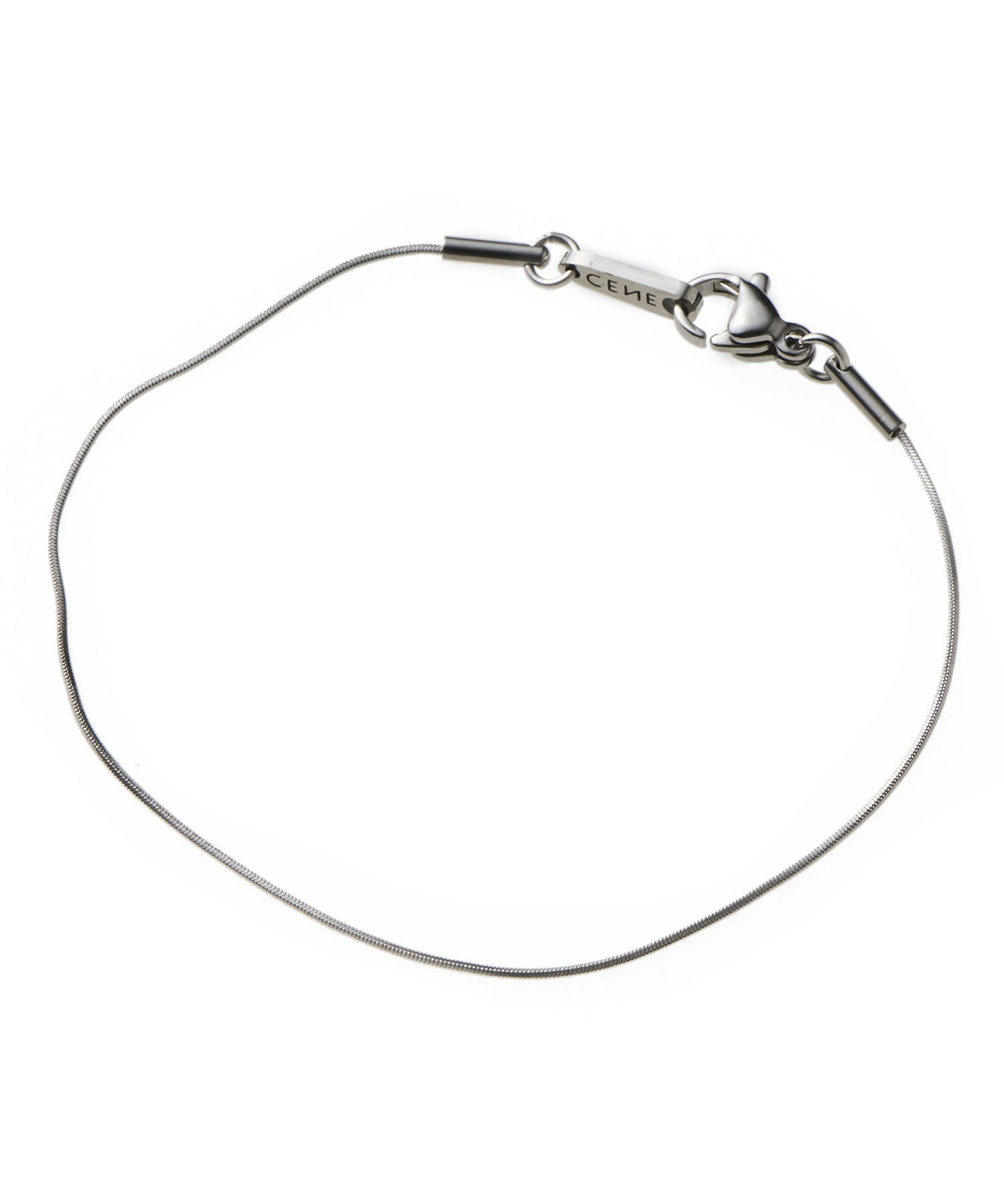 シルバー]スクエアスネークチェーンブレスレット