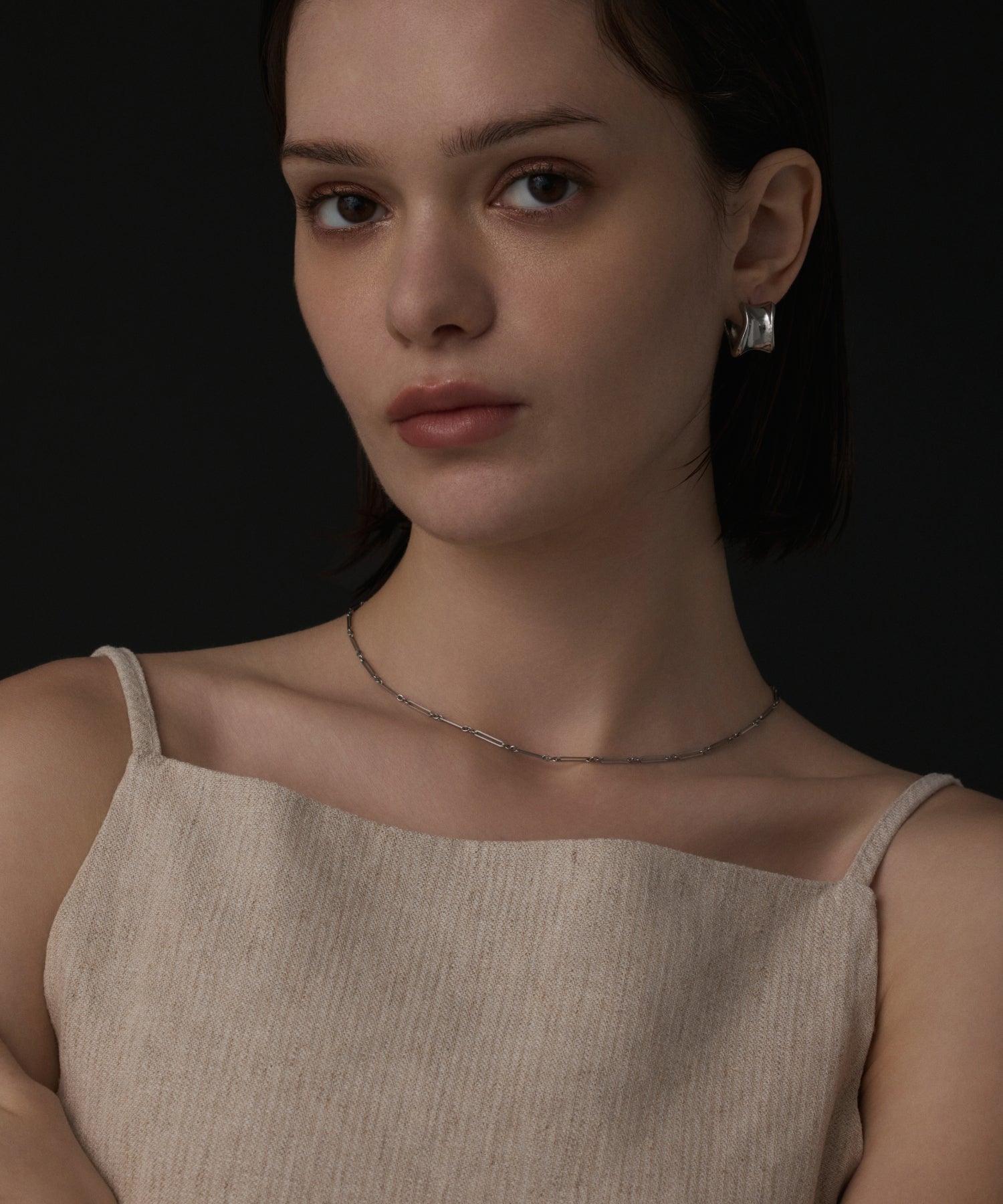 シルバー]リンクチェーンネックレス