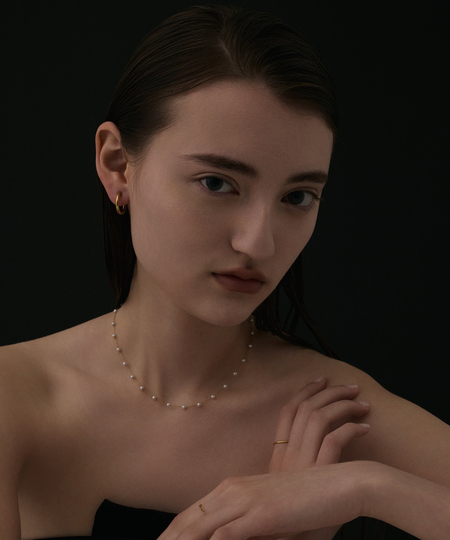 ゴールド]0.6mmチェーンネックレス/45cm