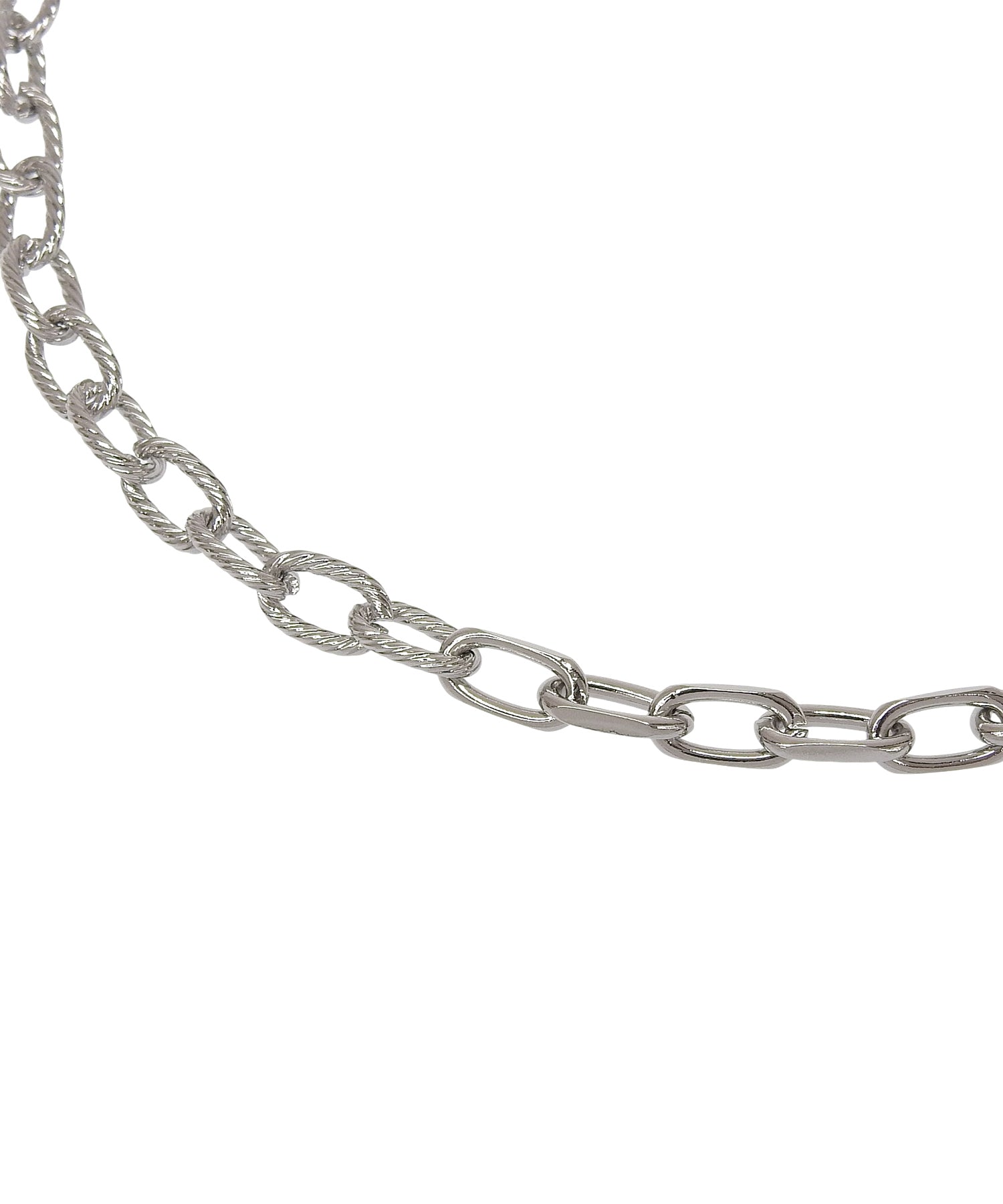 シルバー]ハーフトルクチェーンネックレス