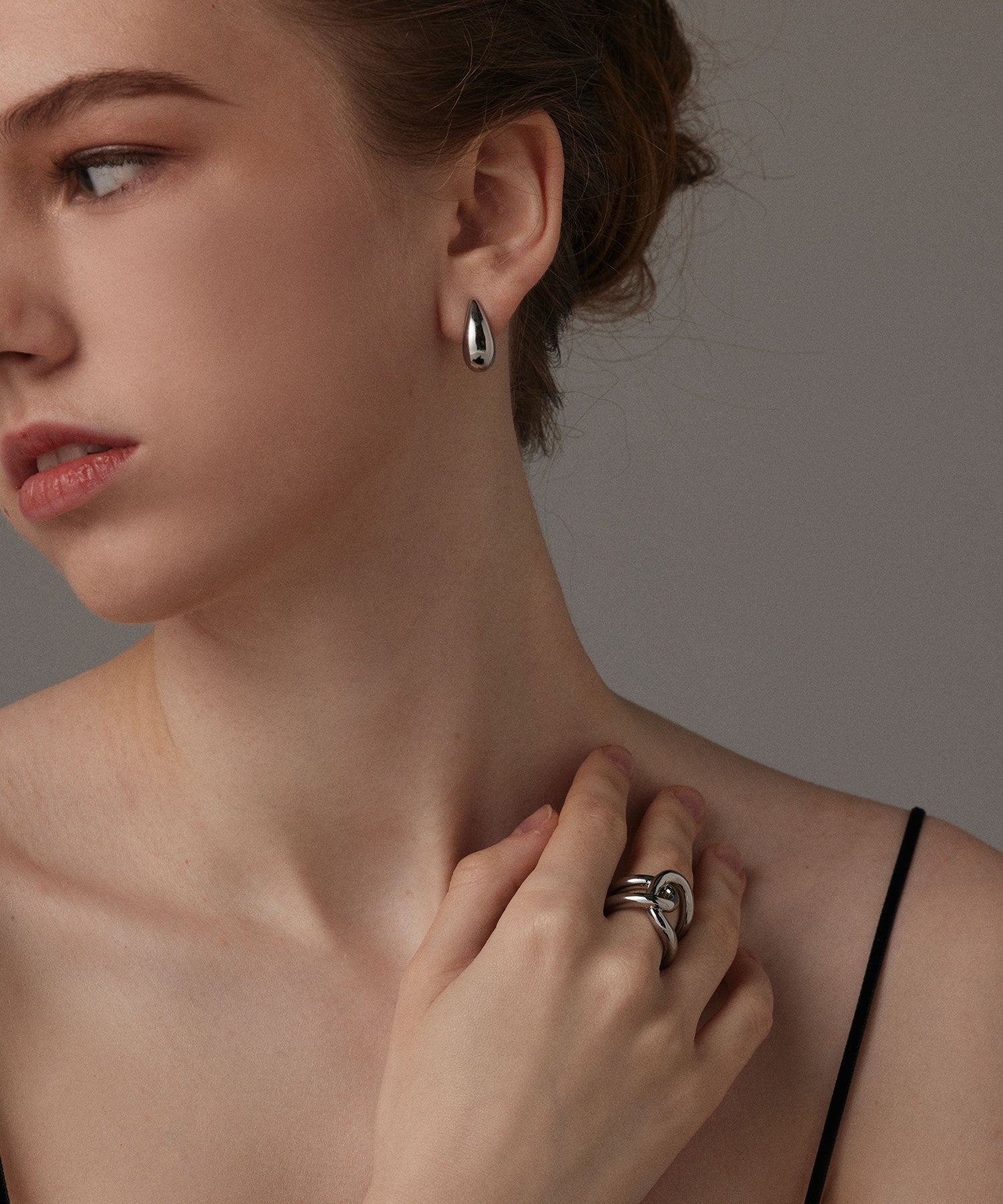 シルバー]ビッグクロスリング