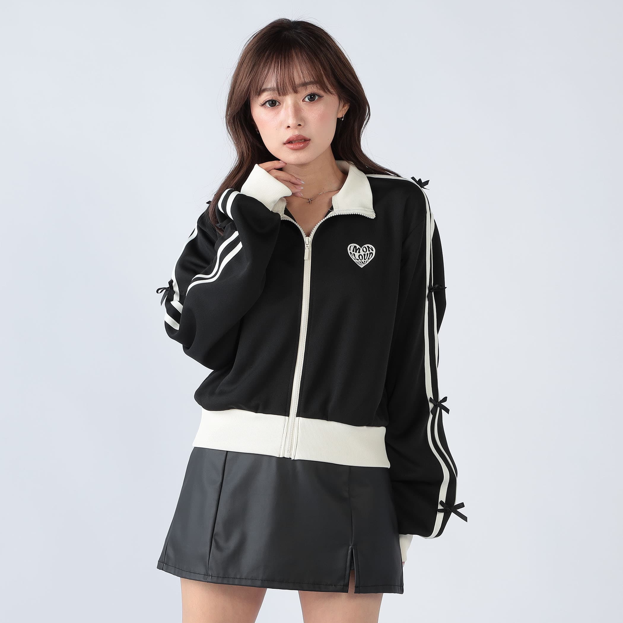 リボン付きトラックジャケット｜ブルゾン｜CECIL McBEE(セシルマクビー