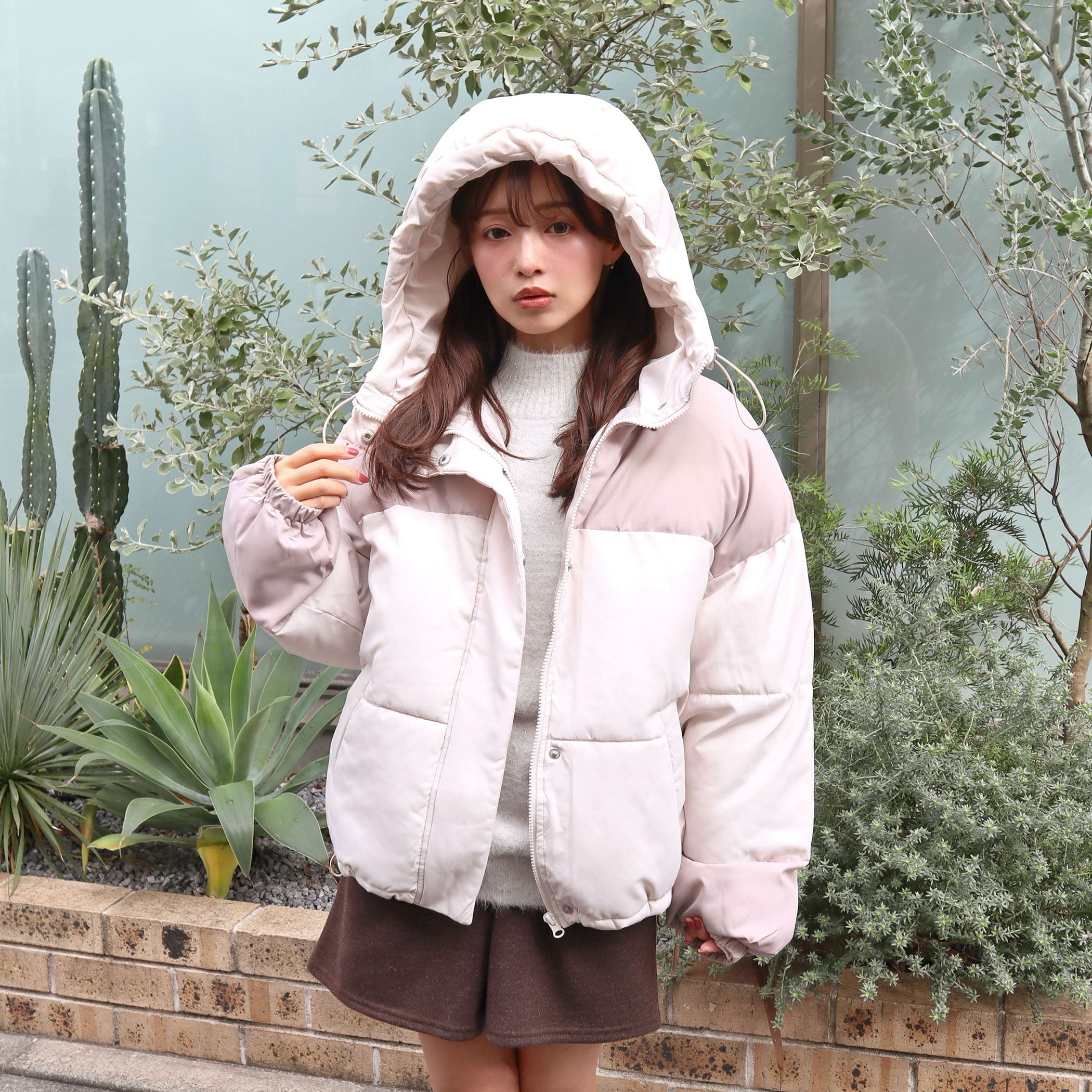 配色ファイバーダウンジャケット｜コート｜CECIL McBEE(セシルマクビー