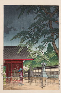 川瀬 巴水 Hasui Kawase 春の雪(京都清水) | ONLINE STORE | Walls Tokyo