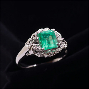 エメラルド リング 1ct 1カラット SV925 シルバー925（14425） [山梨