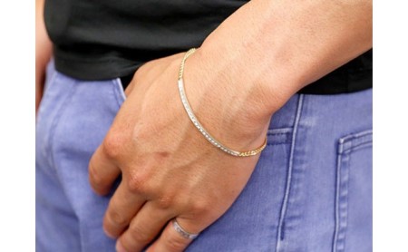 18金 プラチナ ブレスレット ダイヤモンド 喜平 チェーン ダイヤ 0.5ct