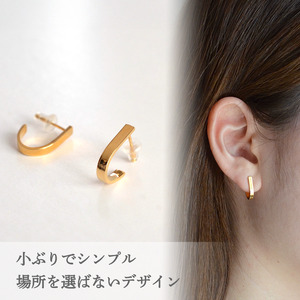 ピアス J型 ゴールド ハンドメイドジュエリー ピアス | 静岡県沼津市