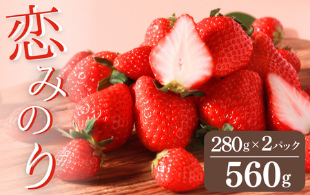 先行予約＿2026年出荷分】 完熟いちご 恋みのり 280g 2パック（DX