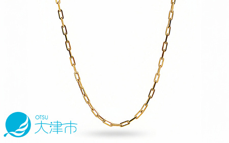 18金イエローゴールド 長小豆チェーンネックレス 43cm 優美な贅沢 大人