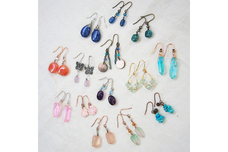 彩りハンドメイド天然石ピアス3点セット [0059] | 京都府長岡京市