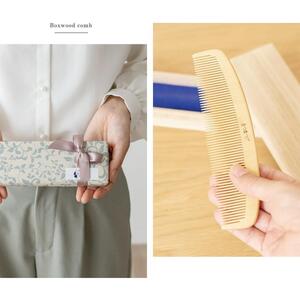 大阪府知事指定伝統工芸品】薩摩つげ櫛ときぐし5寸5分（桐箱入り