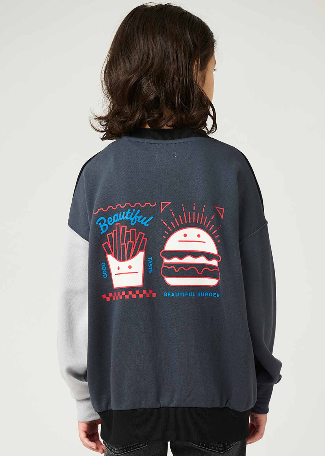 ビューティフルシャドーバーガー｜ビッグシルエットスウェット｜キッズ