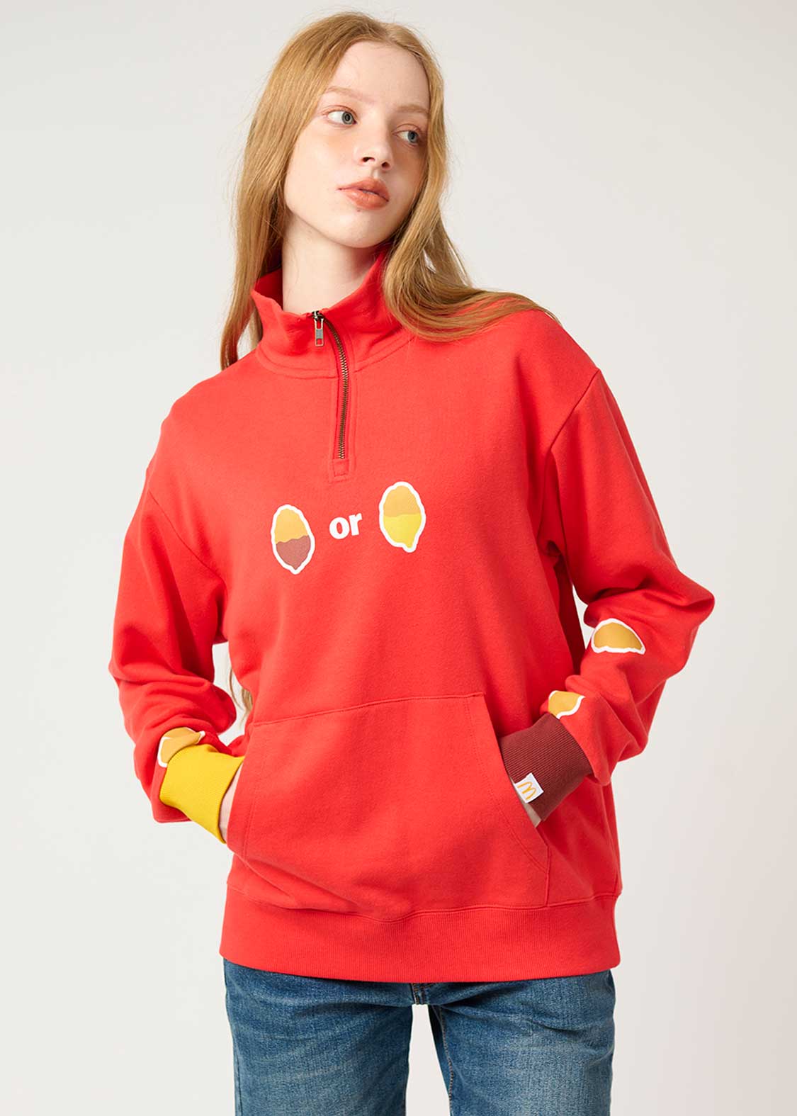 第4弾】チキンマックナゲット｜ハーフジップスウェット｜ユニセックス