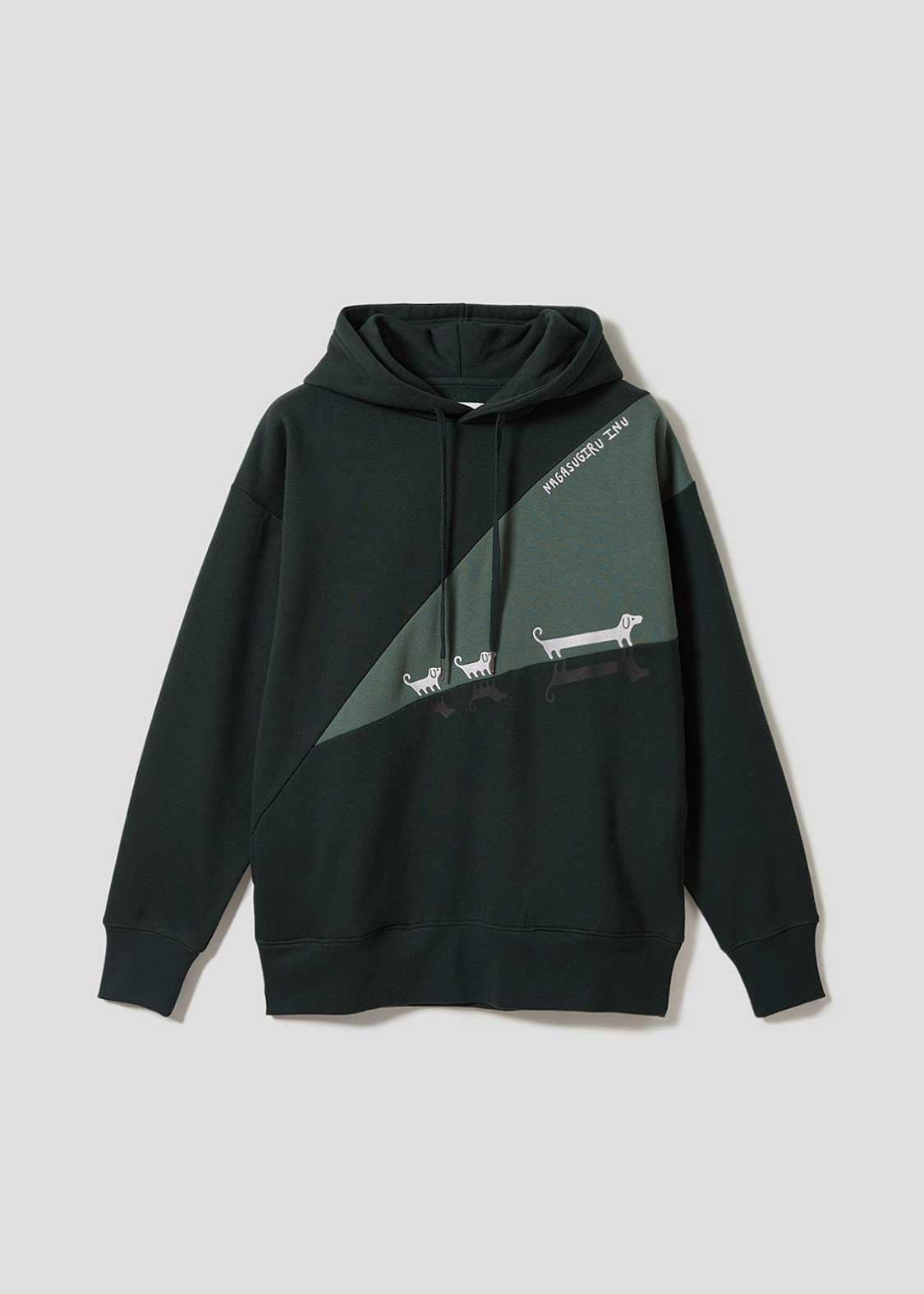 ナガスギルイヌ｜裏起毛ライトアップパーカー｜ユニセックス｜グラニフ