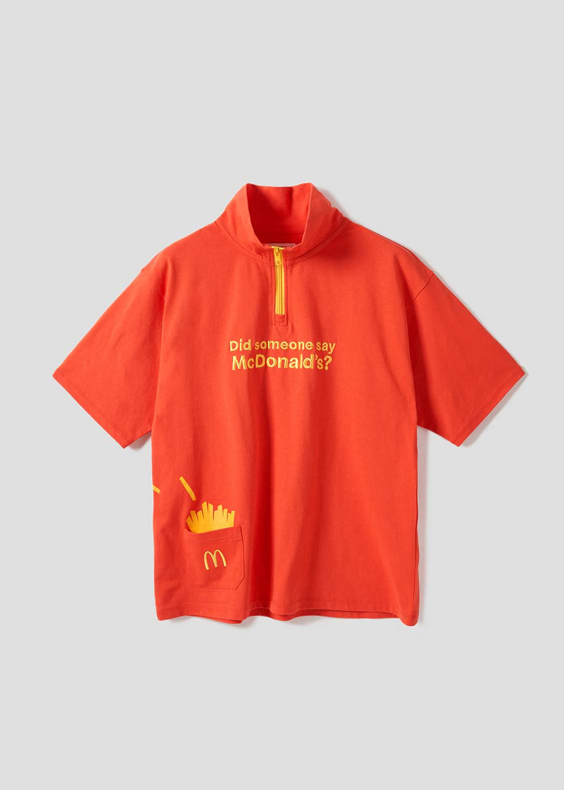 マクドナルドのお味はいかが？｜ハーフジップビッグシルエットTシャツ
