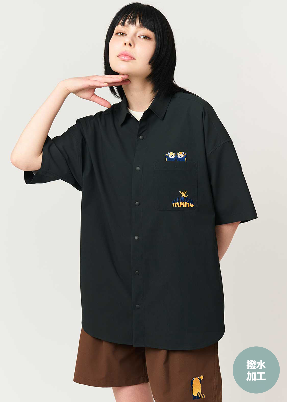 イカク｜撥水ビッグシルエット半袖シャツ｜ユニセックス｜グラニフ